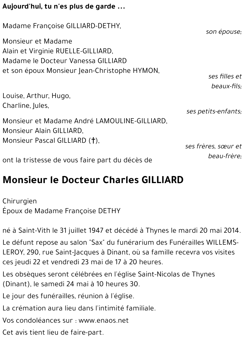 Charles GILLIARD