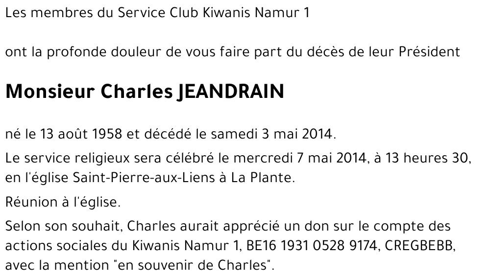 Charles JEANDRAIN