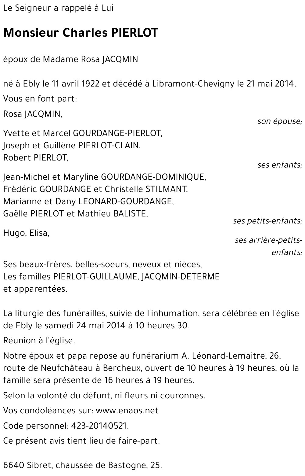 Charles PIERLOT