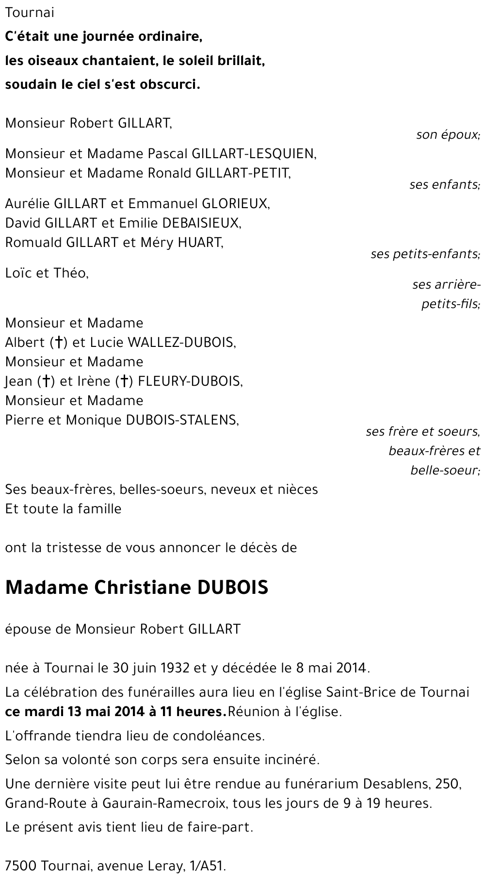 Christiane DUBOIS