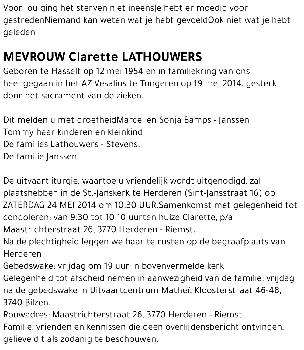 Clarette LATHOUWERS