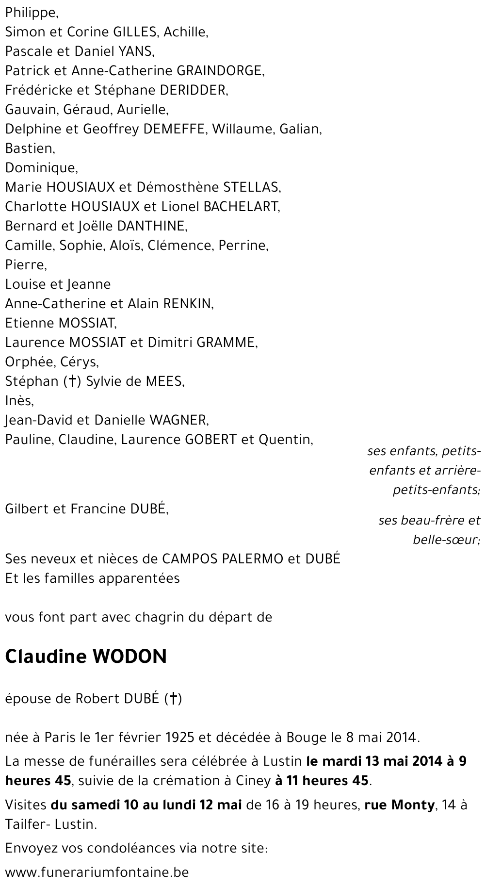 Claudine WODON