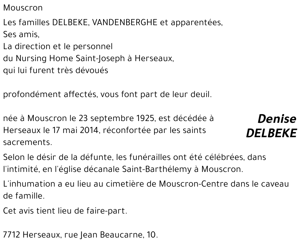 Denise DELBEKE