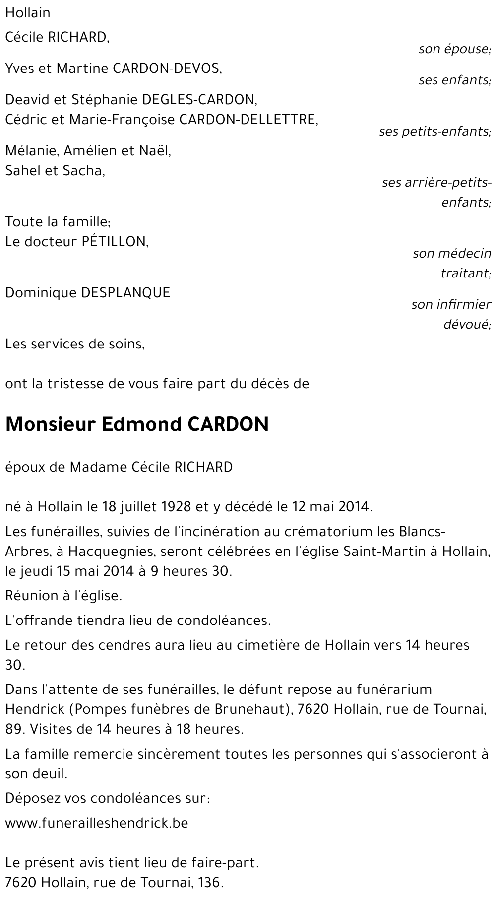 Edmond CARDON