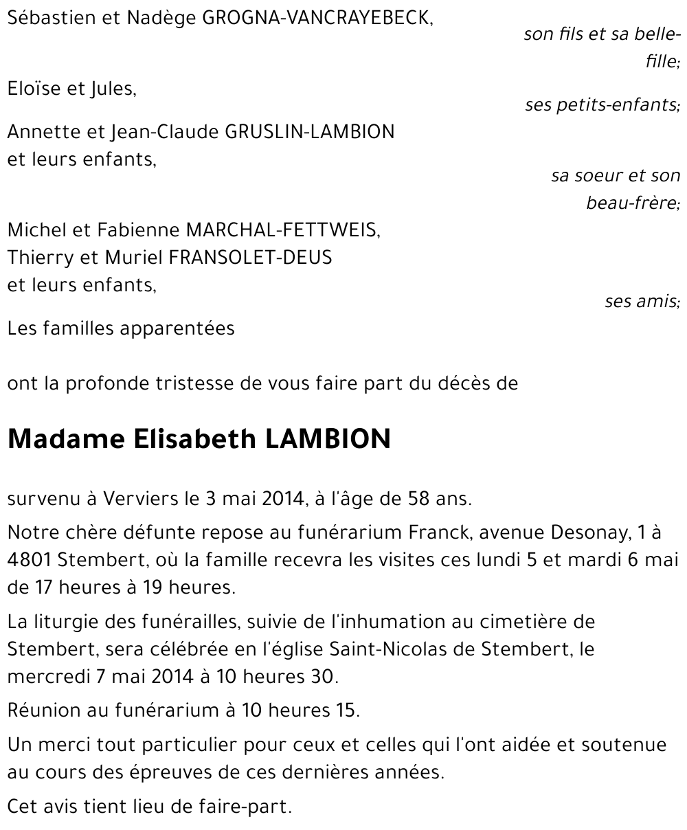 Elisabeth LAMBION