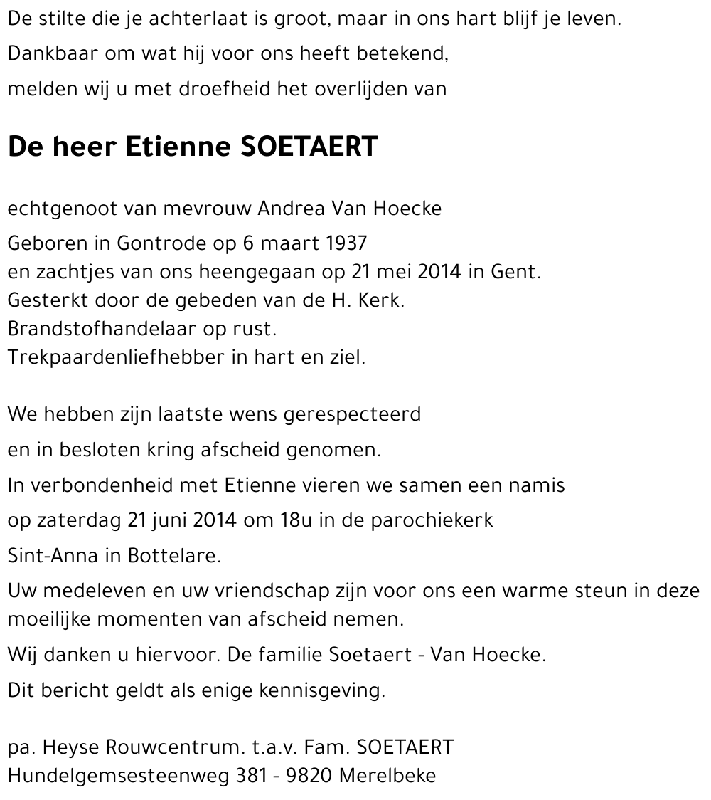 Etienne SOETAERT