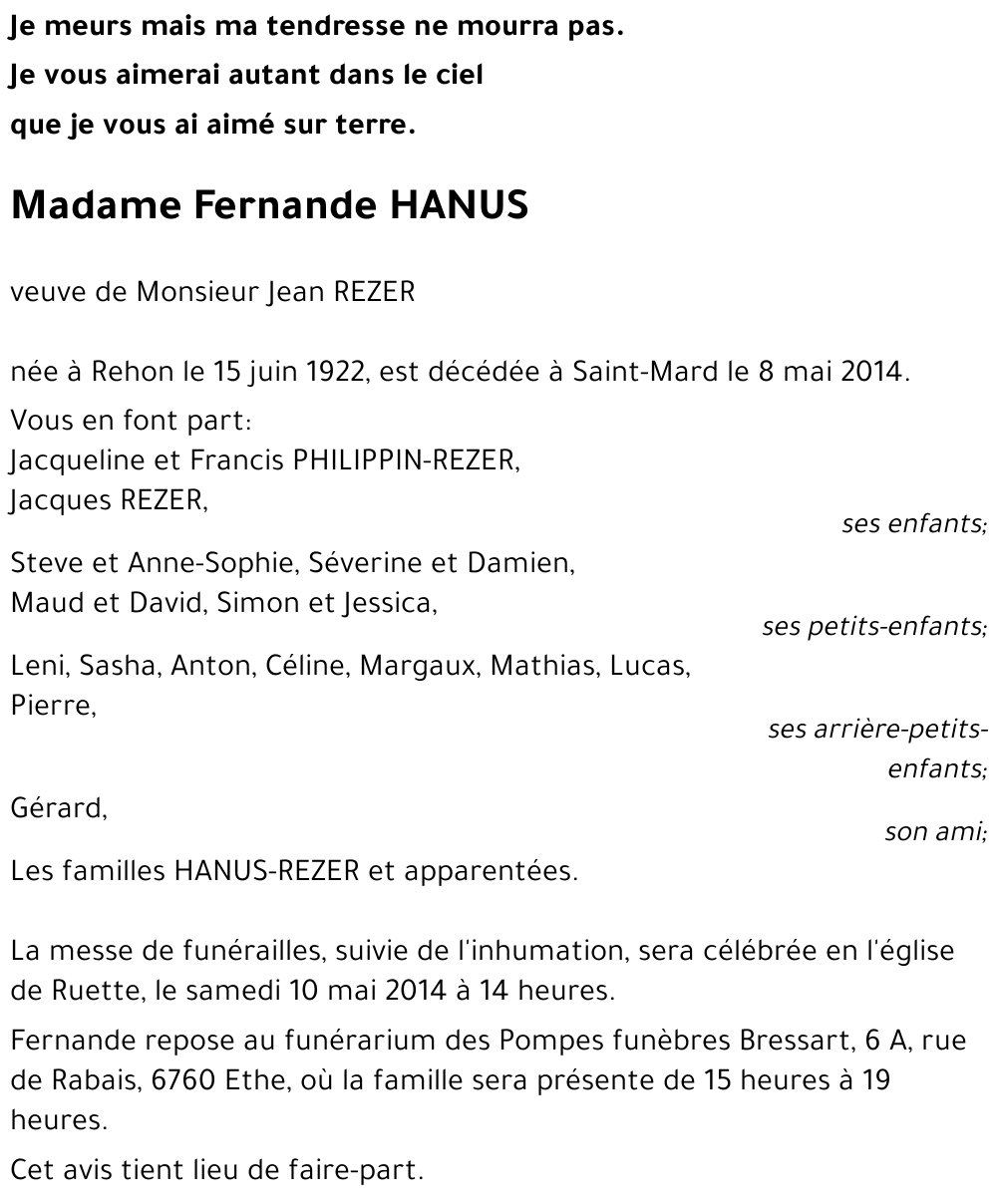 Fernande HANUS