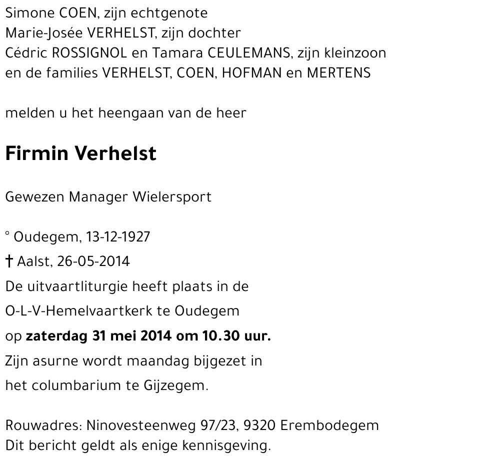 Firmin Verhelst