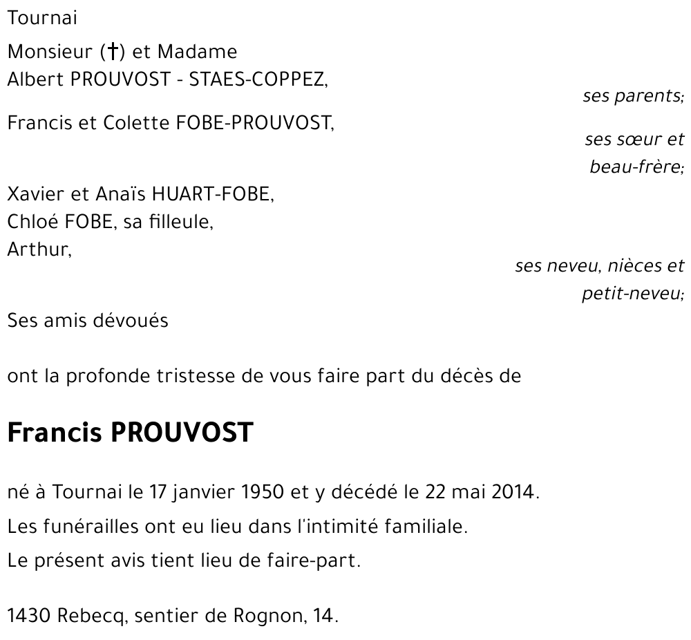 Francis PROUVOST