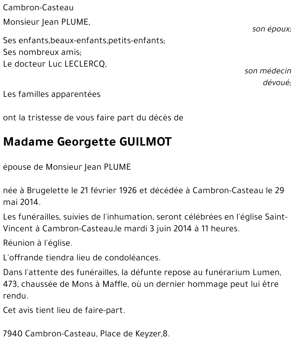 Georgette GUILMOT