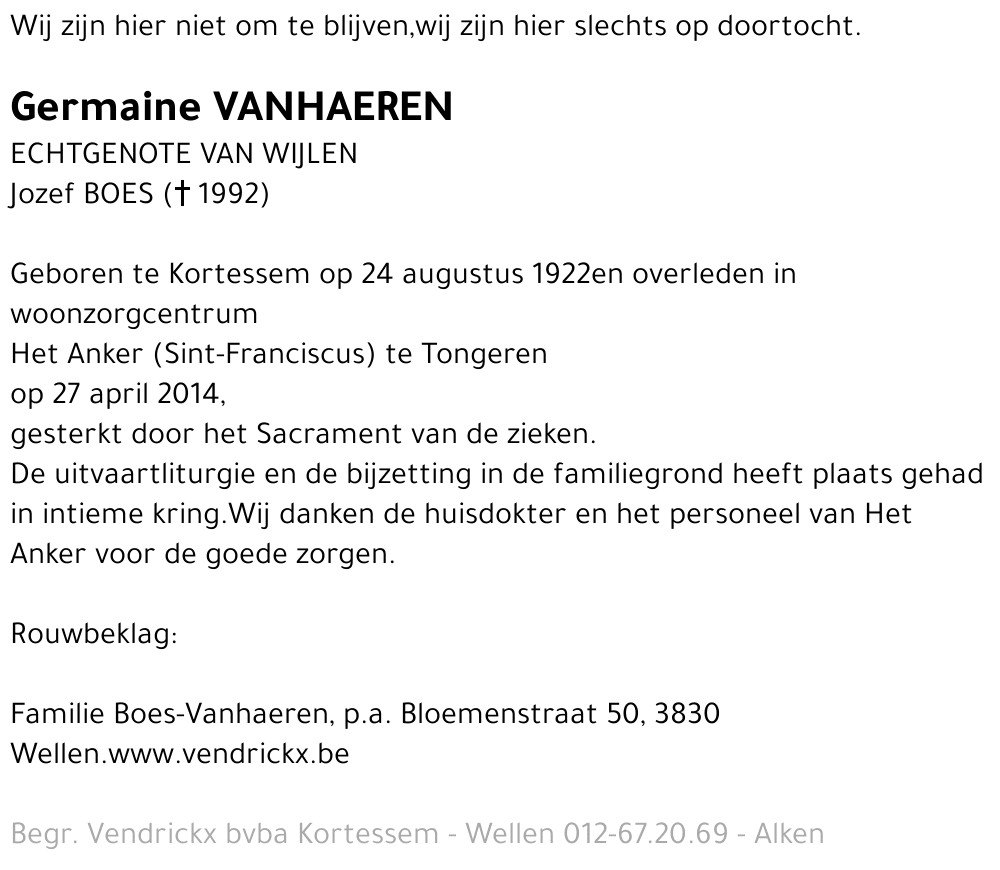 Germaine Vanhaeren