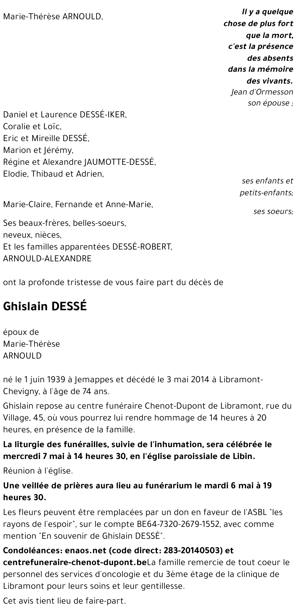 Ghislain DESSÉ