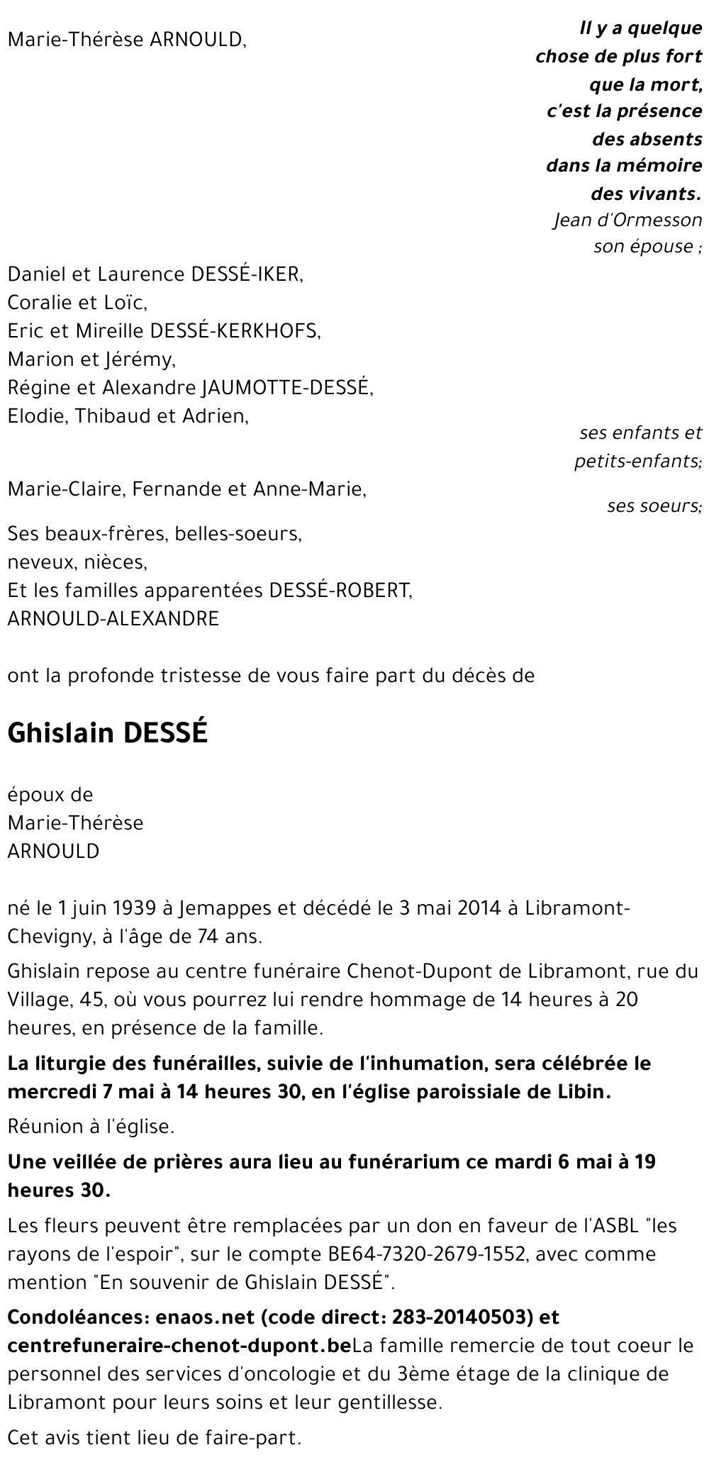 Ghislain DESSÉ