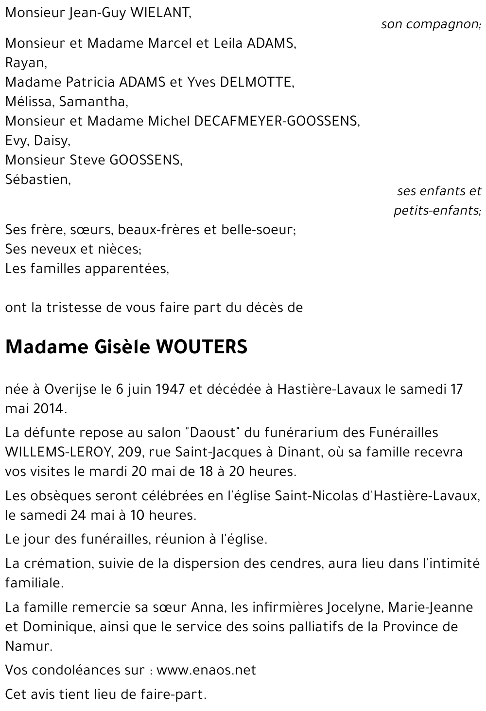 Gisèle WOUTERS