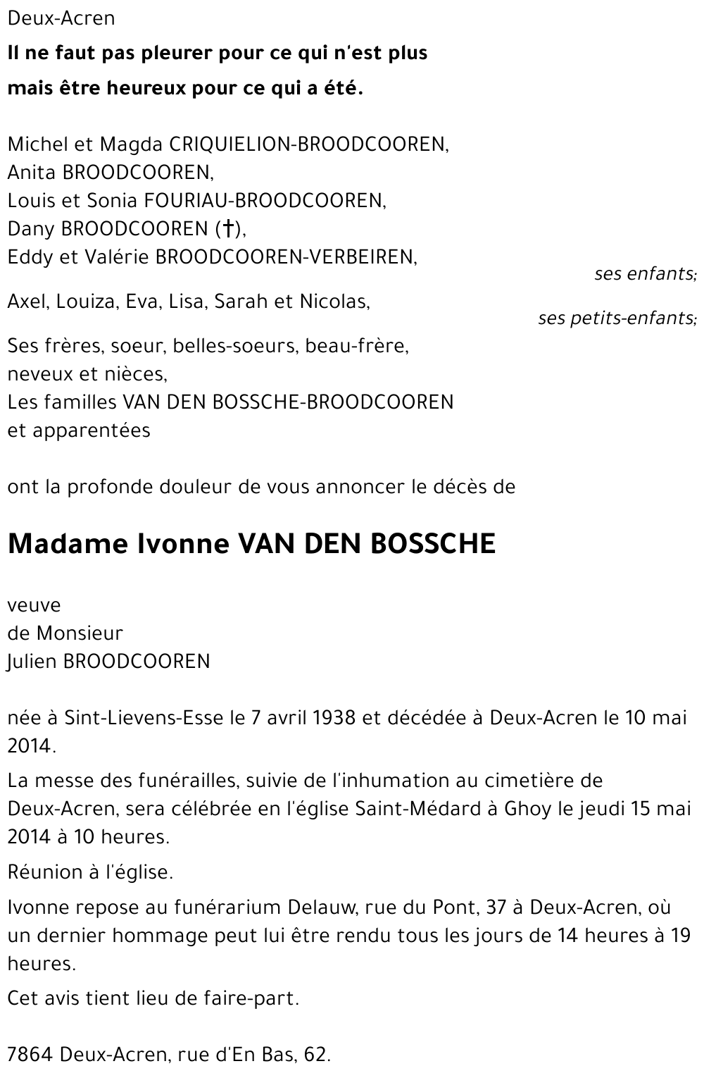 Ivonne VAN DEN BOSSCHE