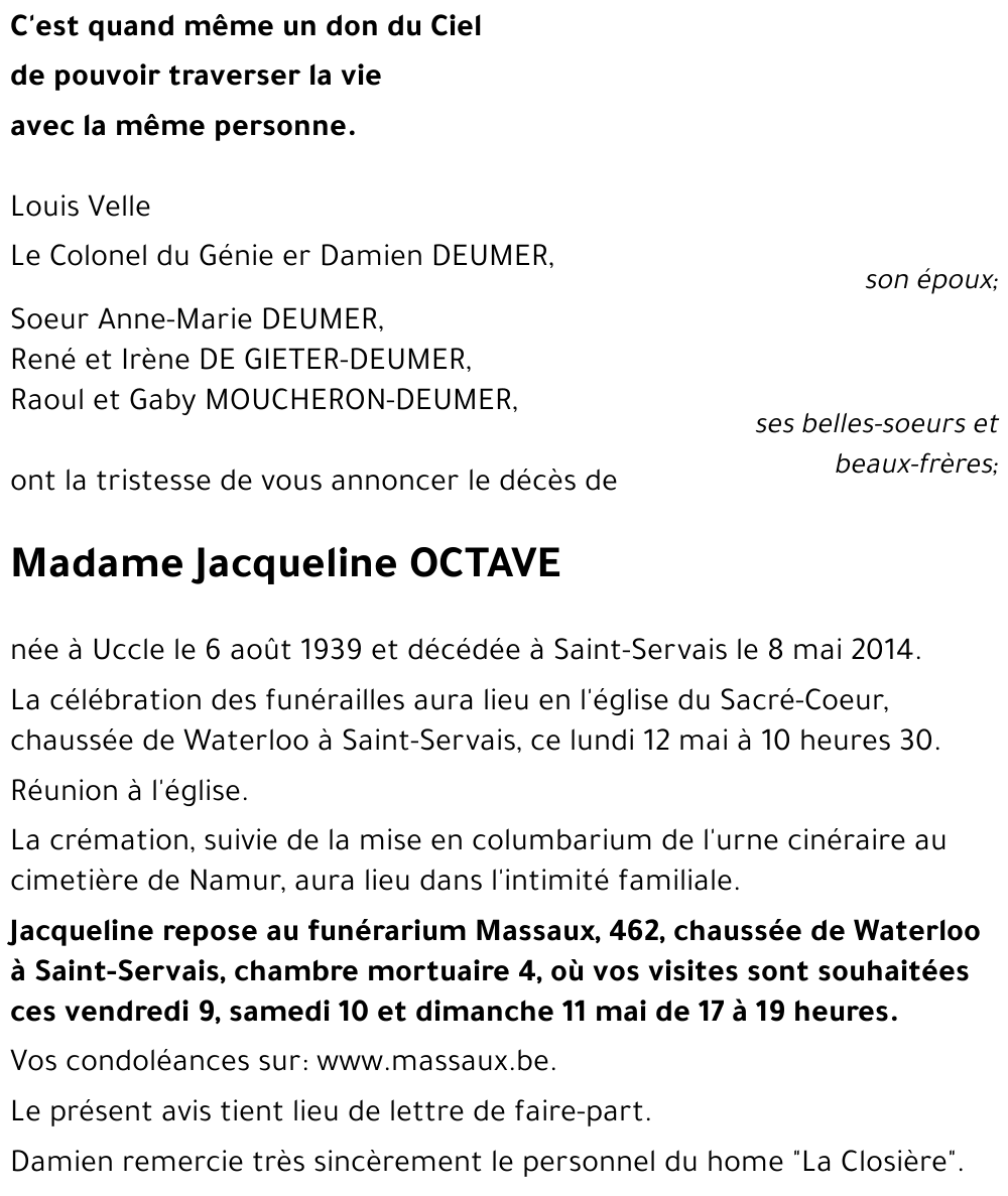 Jacqueline OCTAVE