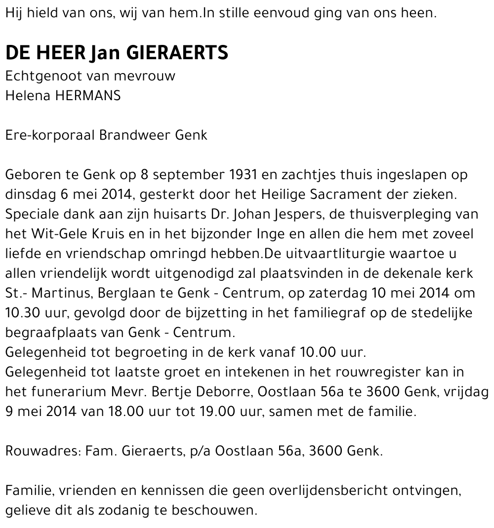 Jan GIERAERTS