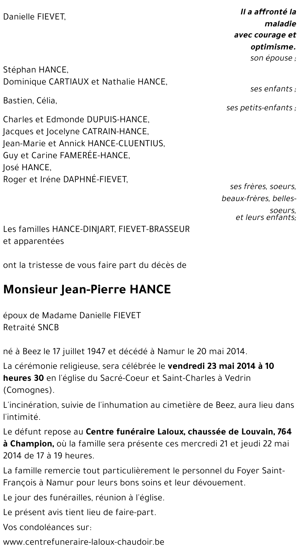 Jean-Pierre HANCE