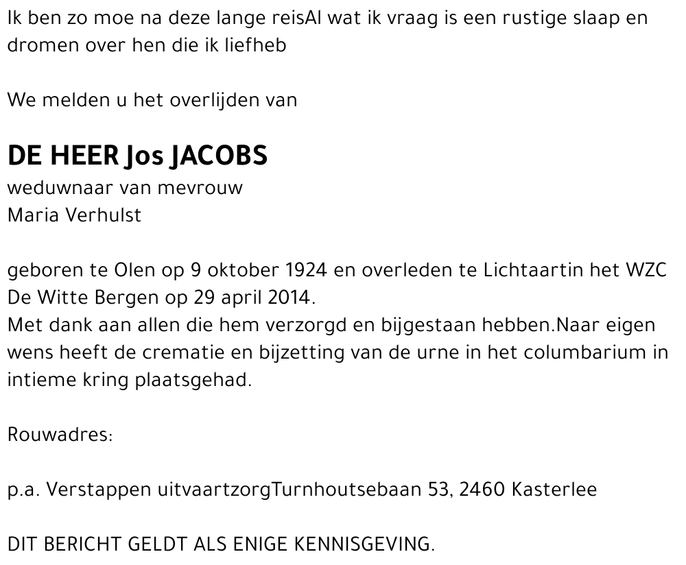 Jos Jacobs