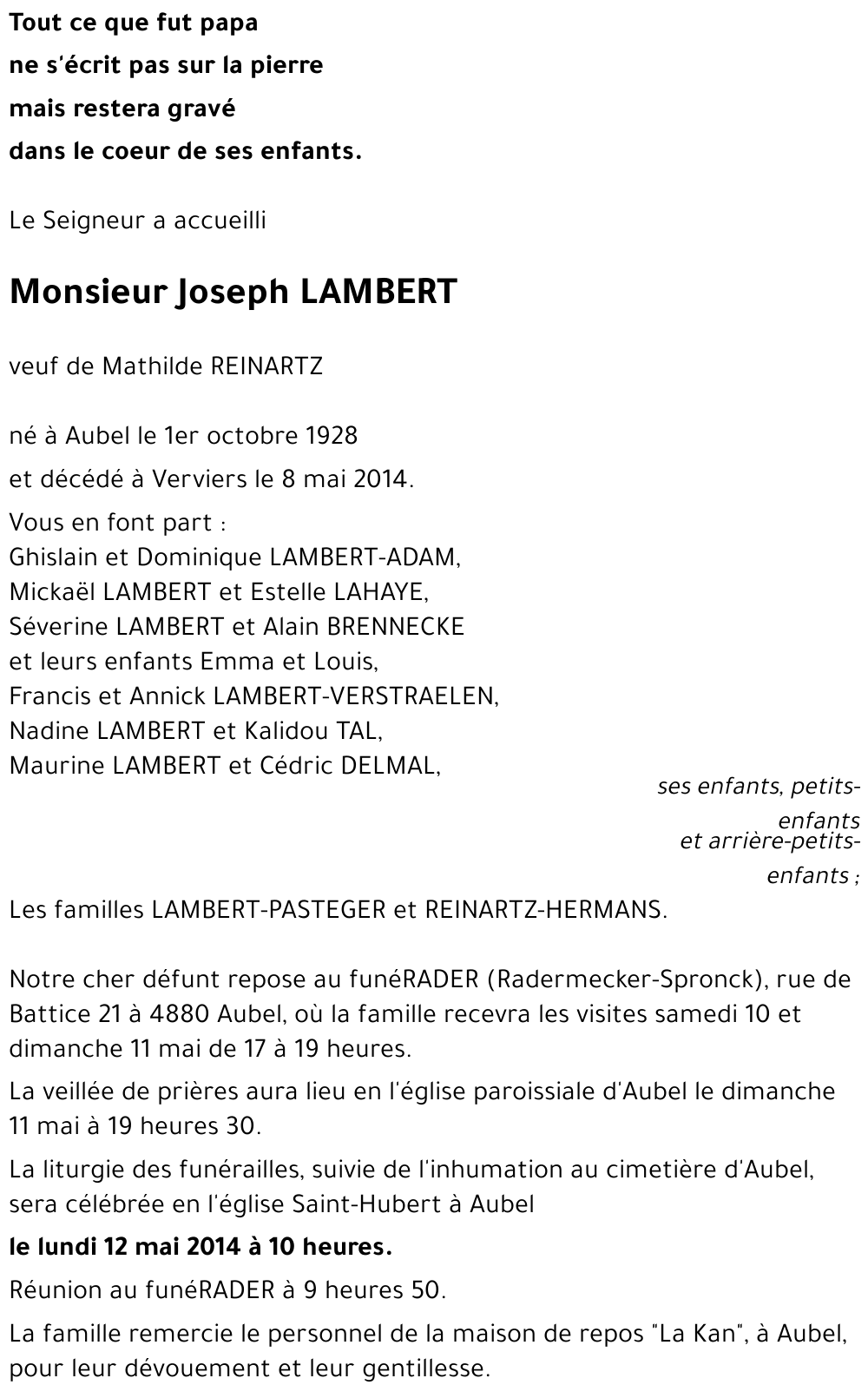 Joseph LAMBERT