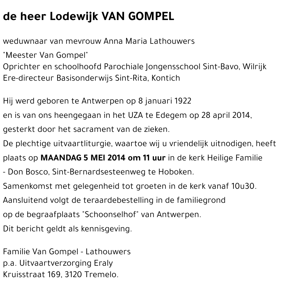Lodewijk VAN GOMPEL