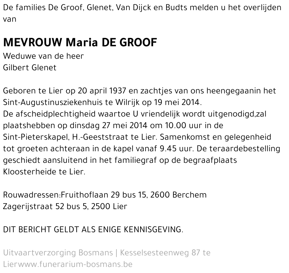 Maria De Groof