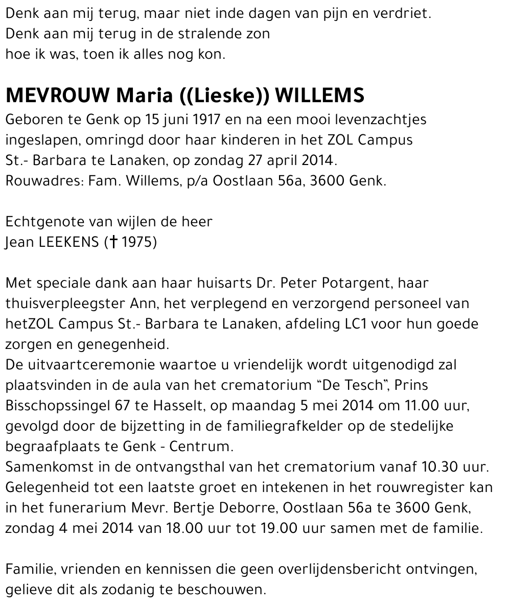 Maria WILLEMS