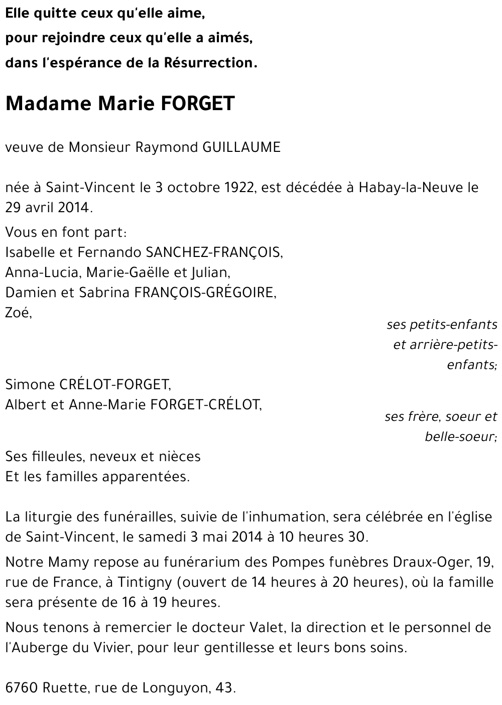 Marie Forget