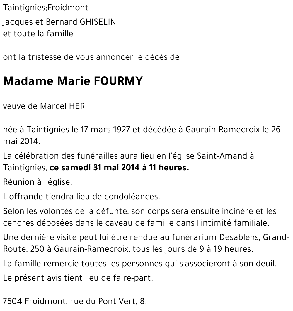 Marie FOURMY