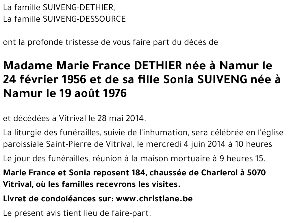 Marie France DETHIER