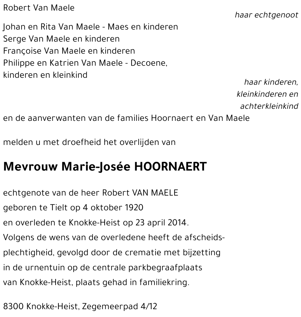 Marie-Josée Hoornaert