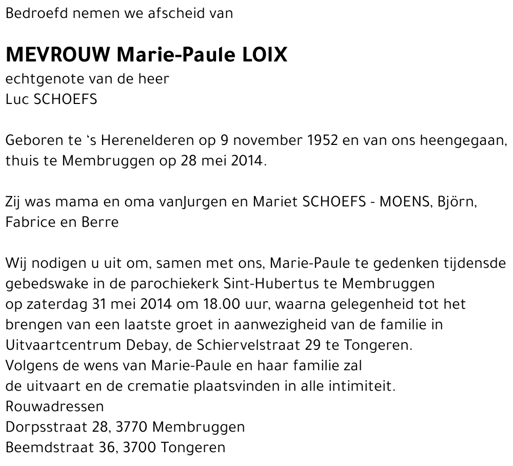 Marie-Paule LOIX