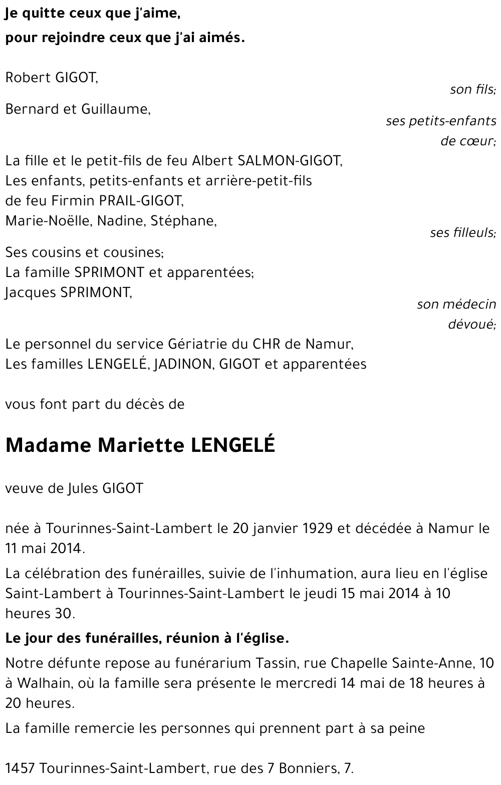 Mariette LENGELÉ