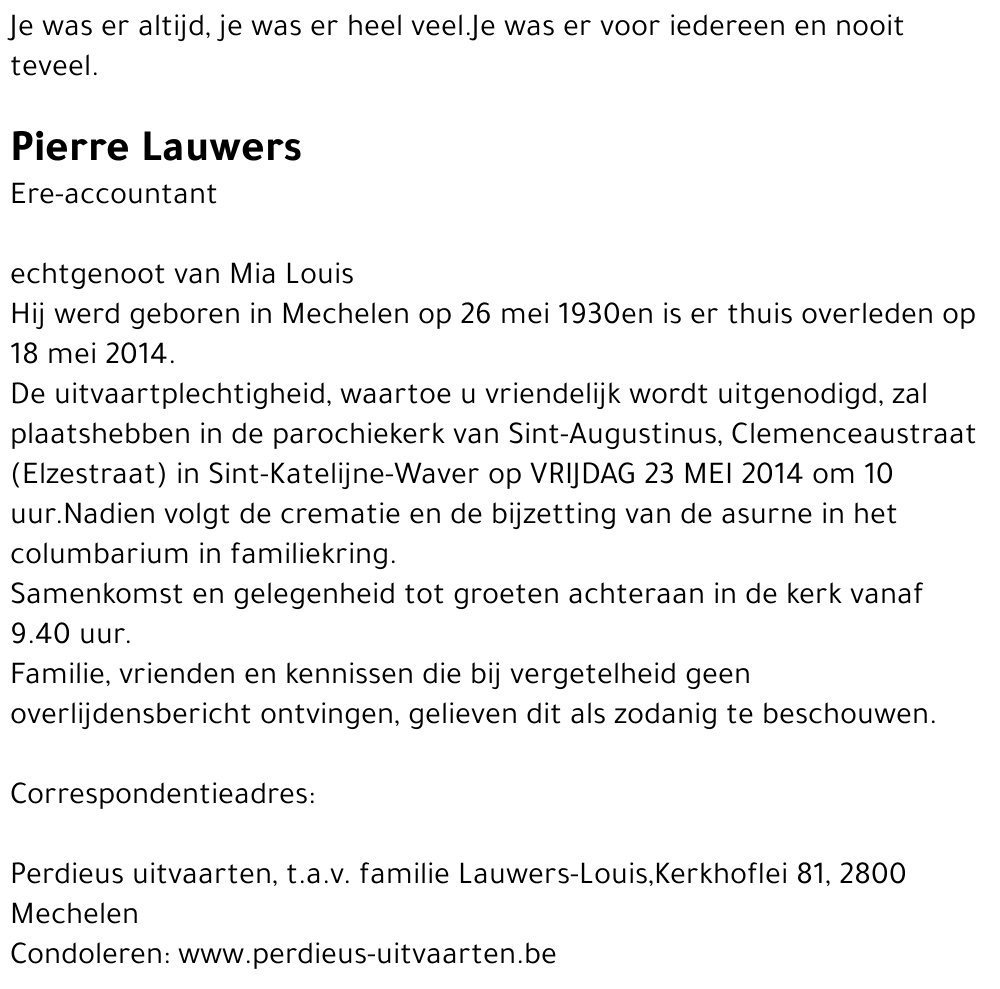 Pierre Lauwers