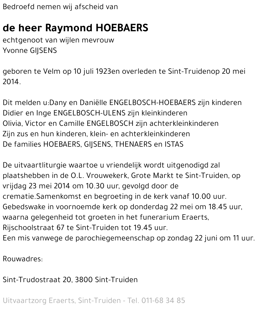 Raymond Hoebaers