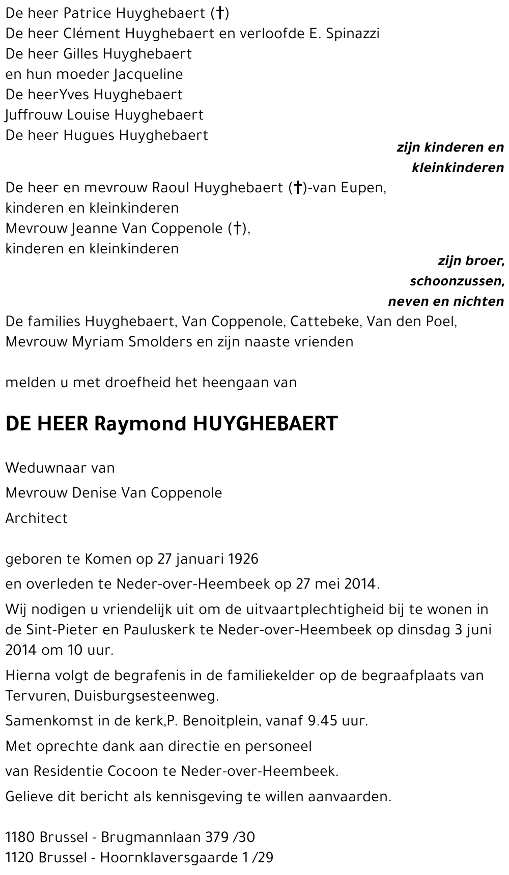Raymond HUYGHEBAERT