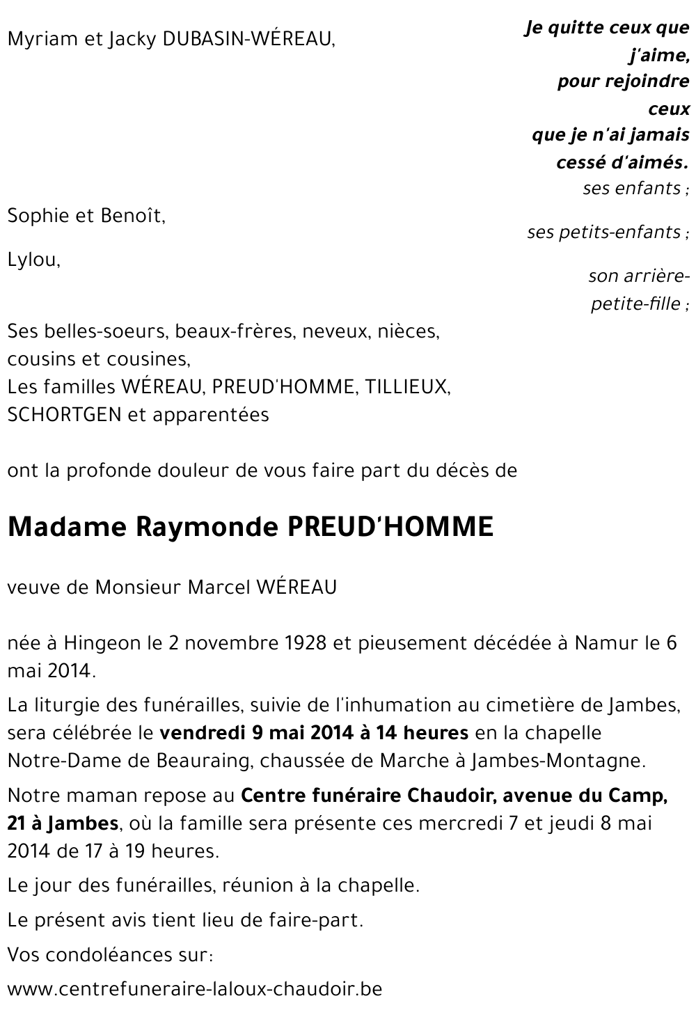 Raymonde PREUD'HOMME