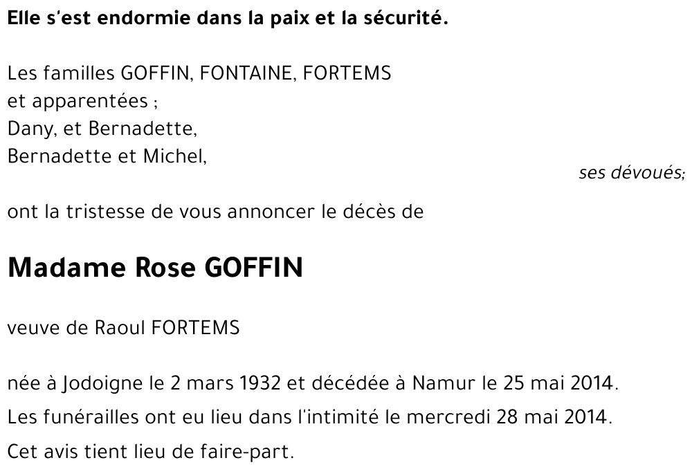 Rose GOFFIN
