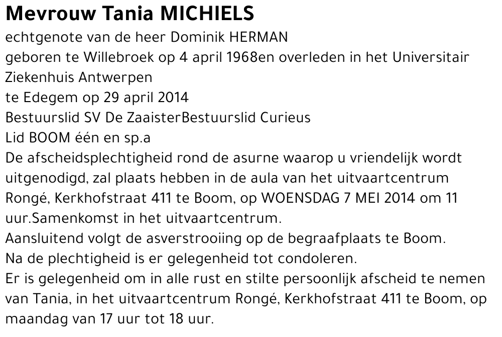 Tania Michiels