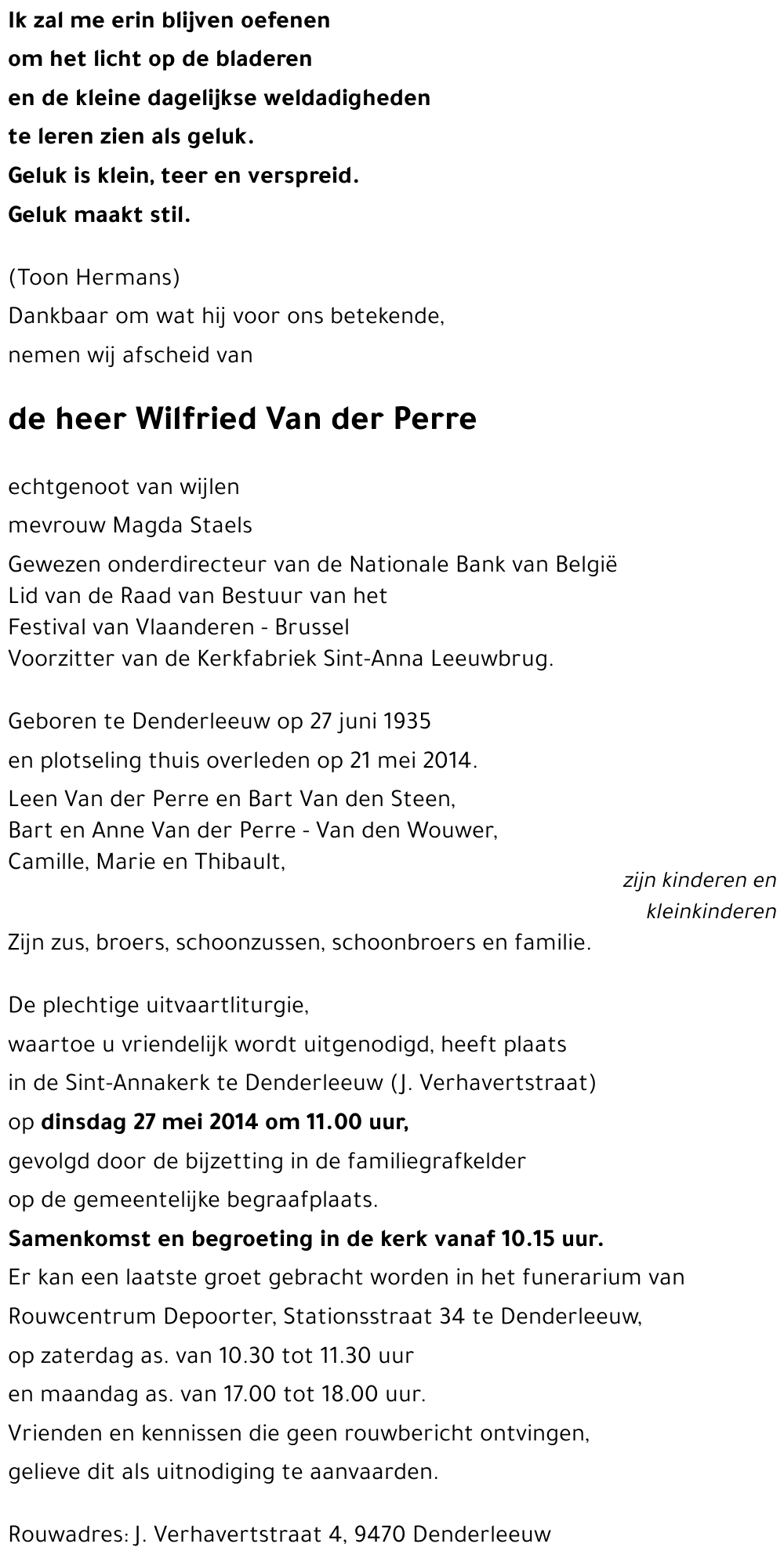 Wilfried Van der Perre