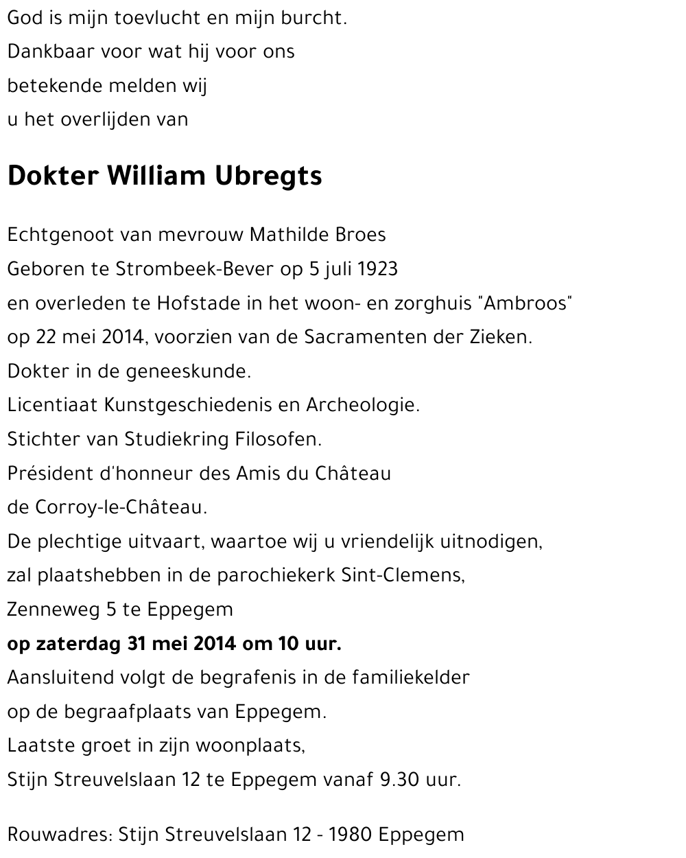 William UBREGTS