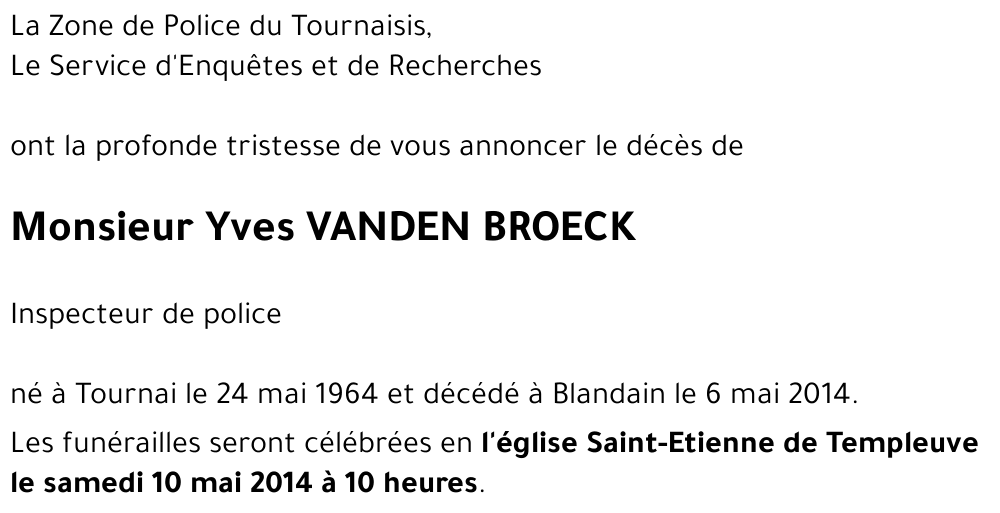 Yves VANDEN BROECK