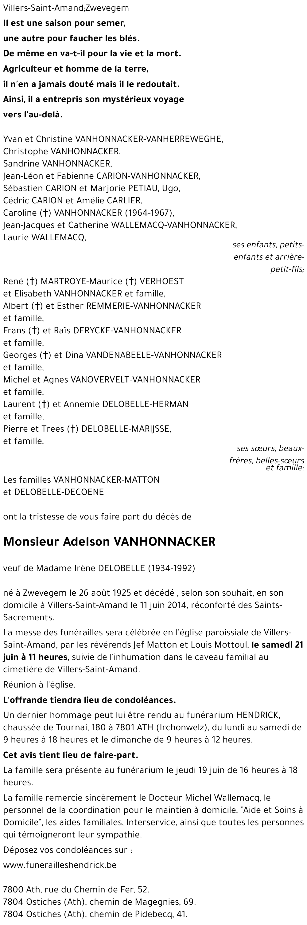 Adelson VANHONNACKER