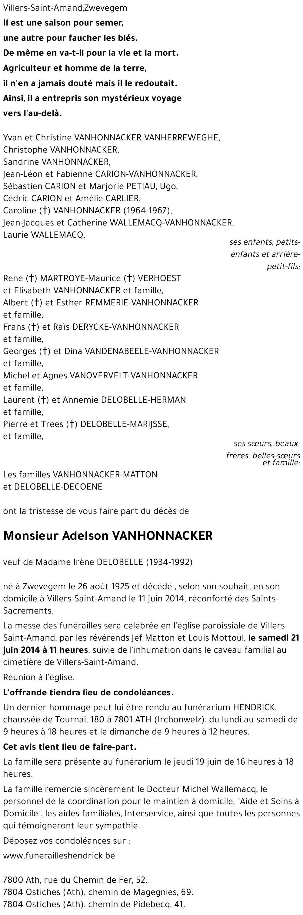 Adelson VANHONNACKER