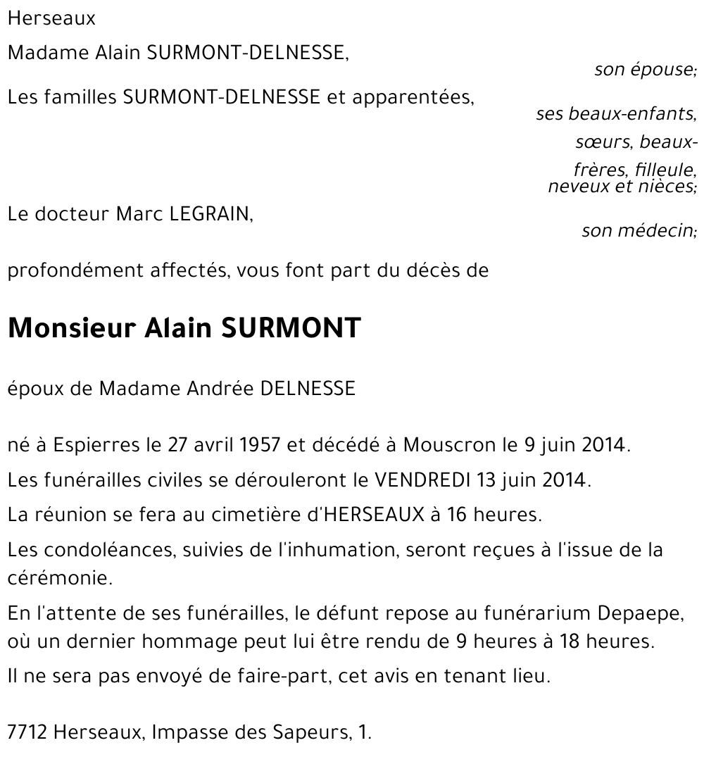 Alain SURMONT