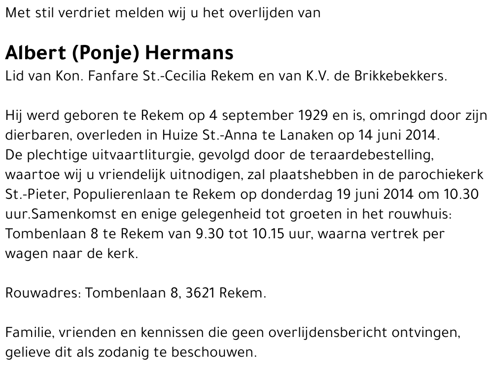 Albert (Ponje) Hermans