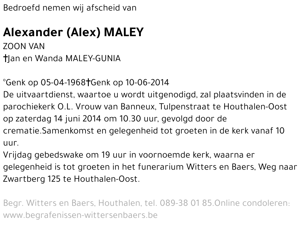 Alexander (Alex) Maley