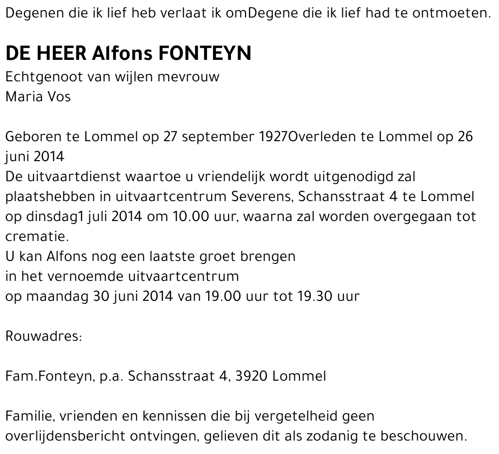 Alfons Fonteyn