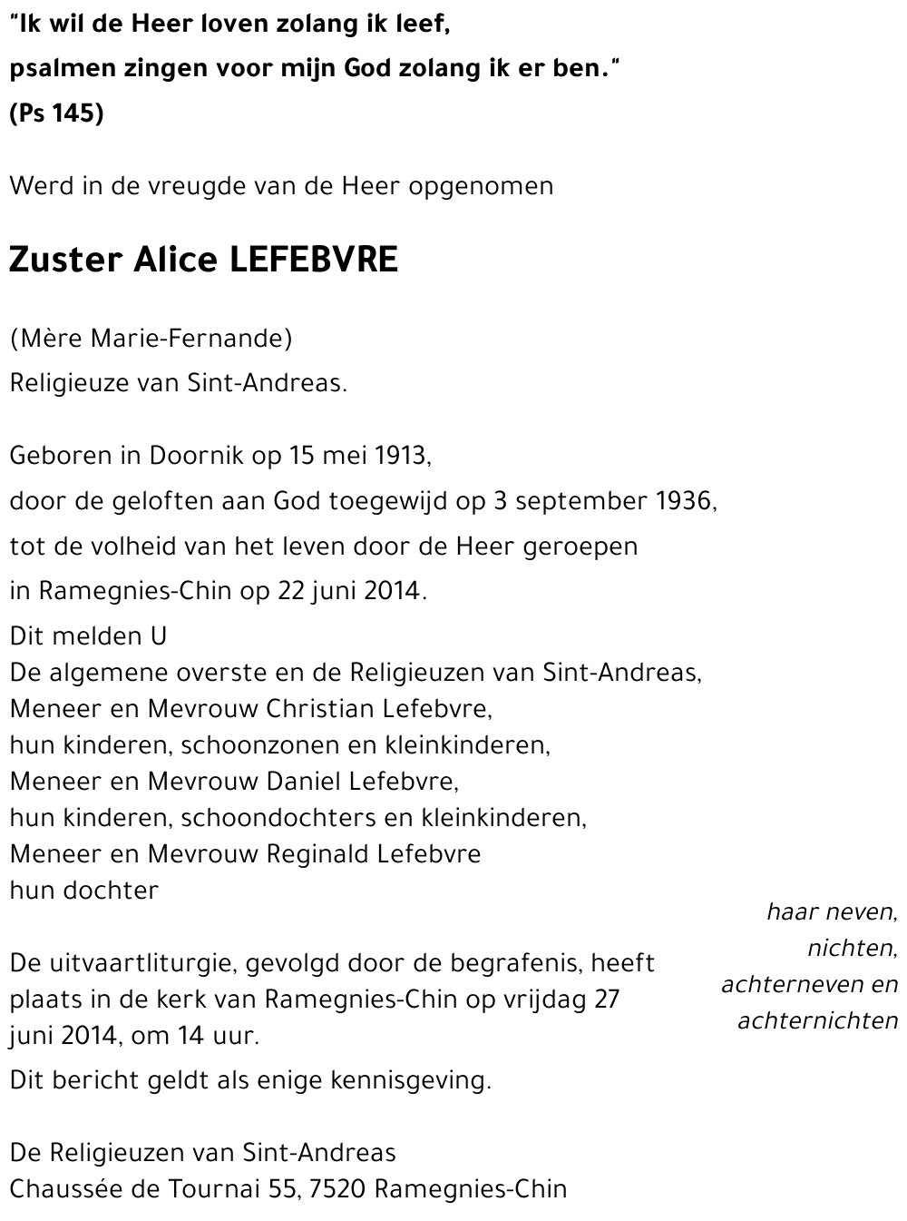 Alice LEFEBVRE
