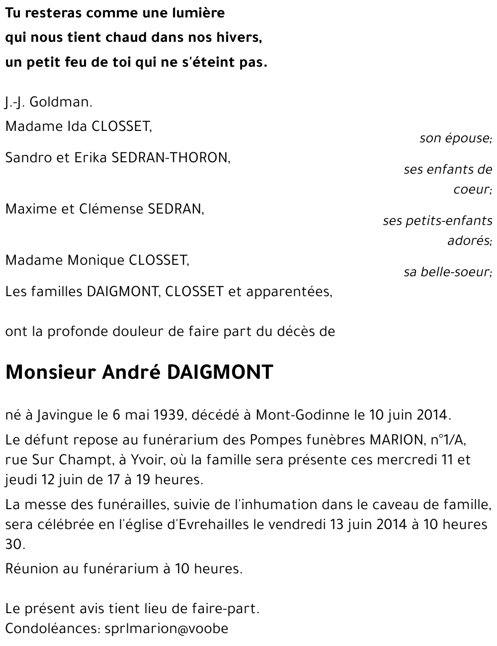 André DAIGMONT